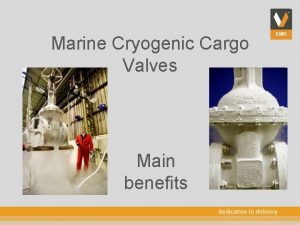 Marine Cryogenic Cargo Valves Main benefits Manufacturer and