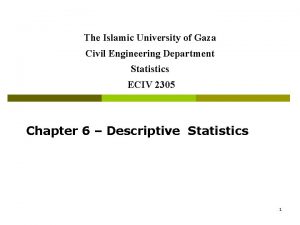 The Islamic University of Gaza Civil Engineering Department