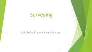 Trapezoidal rule in surveying