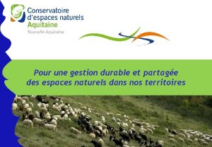 Pour une gestion durable et partage des espaces