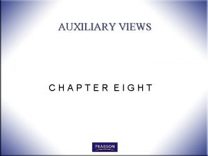 AUXILIARY VIEWS CHAPTER EIGHT OBJECTIVES 1 Create an