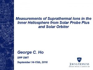 Measurements of Suprathermal Ions in the Inner Heliosphere