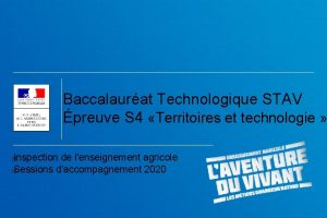 Baccalaurat Technologique STAV preuve S 4 Territoires et