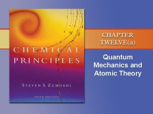 Quantum Mechanics and Atomic Theory Dmitri Ivanovich Mendeleev