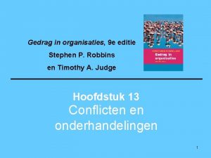 Gedrag in organisaties 9 e editie Stephen P