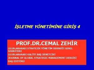 LETME YNETMNE GR 4 PROF DR CEMAL ZEHR