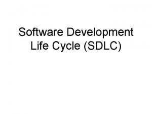 Software Development Life Cycle SDLC Capability Maturity Model