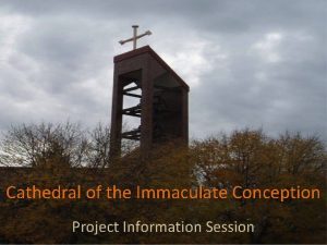 Cathedral of the Immaculate Conception Project Information Session