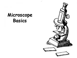 Microscope Basics 1 Ocular lens Eyepiece 2 Body