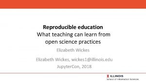 Reproducible education What teaching can learn from open