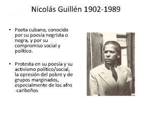 Nicols Guilln 1902 1989 Poeta cubano conocido por