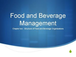 Food and beverage organizational chart