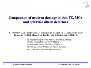 Comparison of neutron damage in thin FZ MCz