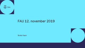 FAU 12 november 2019 Bente Kvam Fagfornyelsen 2020