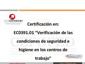 Certificacin en EC 0391 01 Verificacin de las