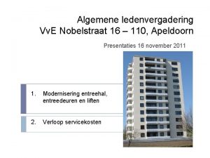 Algemene ledenvergadering Vv E Nobelstraat 16 110 Apeldoorn