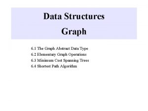 Data Structures Graph 6 1 The Graph Abstract