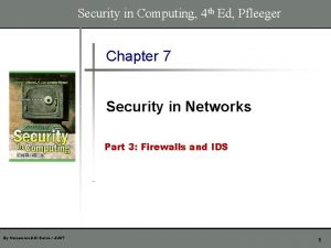 Security in Computing 4 th Ed Pfleeger Chapter