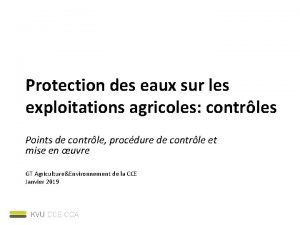 Protection des eaux sur les exploitations agricoles contrles