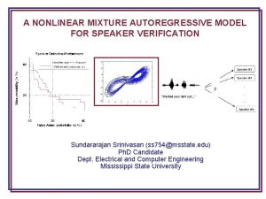 A NONLINEAR MIXTURE AUTOREGRESSIVE MODEL FOR SPEAKER VERIFICATION