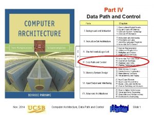 Part IV Data Path and Control Nov 2014