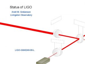 Status of LIGO Andri M Gretarsson Livingston Observatory