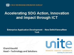 Accelerating SDG Action Innovation and Impact through ICT