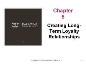 Chapter 5 Creating Long Term Loyalty Relationships Copyright