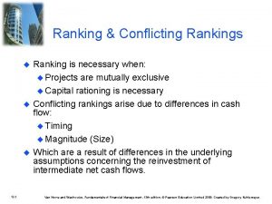 Ranking Conflicting Rankings 13 1 Ranking is necessary