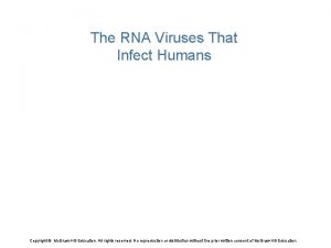 The RNA Viruses That Infect Humans Copyright Mc