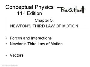 Conceptual Physics 11 th Edition Chapter 5 NEWTONS