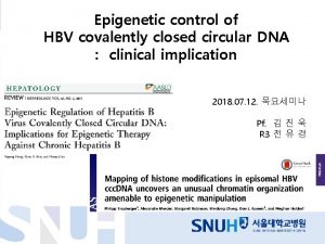 Epigenetic control of HBV covalently closed circular DNA