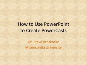 How to Use Power Point to Create Power