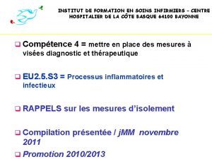 INSTITUT DE FORMATION EN SOINS INFIRMIERS CENTRE HOSPITALIER