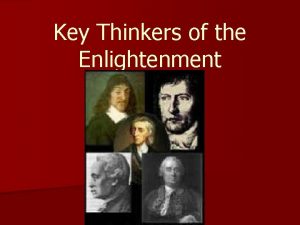 Key Thinkers of the Enlightenment Montesquieu n 1689