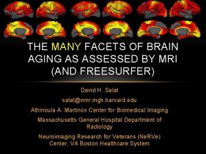 THE MANY FACETS OF BRAIN AGING AS ASSESSED