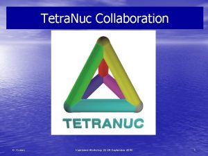 Tetra Nuc Collaboration D Curien Kazimierz Workshop 22