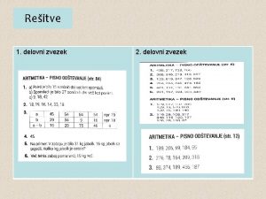 Reitve 1 delovni zvezek 2 delovni zvezek Matematika