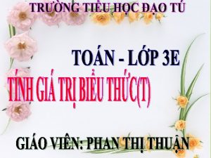 Ton Tnh gi tr biu thc 81 9