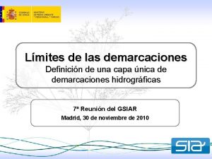 Lmites de las demarcaciones Definicin de una capa