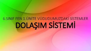 6 SINIF FEN 1 NTE VDUDUMUZDAK SSTEMLER DOLAIM