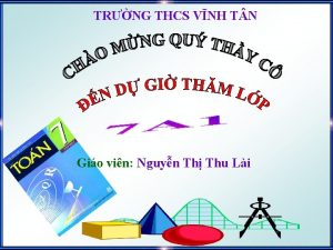 TRNG THCS VNH T N Gio vin Nguyn