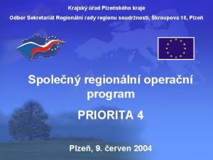 Krajsk ad Plzeskho kraje Odbor Sekretarit Regionln rady