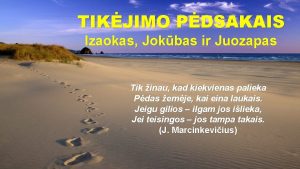 TIKJIMO PDSAKAIS Izaokas Jokbas ir Juozapas Tik inau