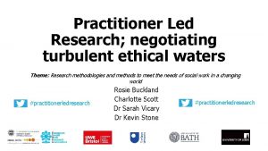 Practitioner Led Research negotiating turbulent ethical waters Theme