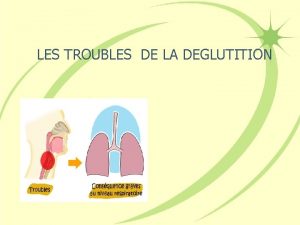 LES TROUBLES DE LA DEGLUTITION Prvalence La prvalence