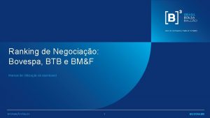 Ranking de Negociao Bovespa BTB e BMF Manual