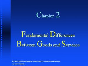 Chapter 2 Fundamental Differences Between Goods and Services