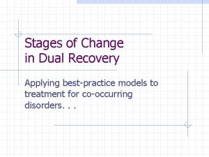 Stages of Change in Dual Recovery Applying bestpractice