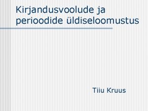 Kirjandusvoolude ja perioodide ldiseloomustus Tiiu Kruus Antiik n